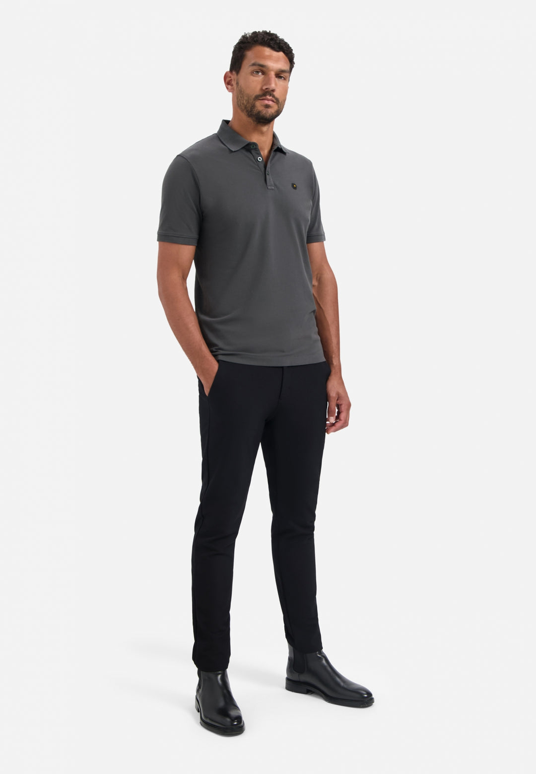 No Excess - Heren Polo - N3801 - 124 Dark Steel