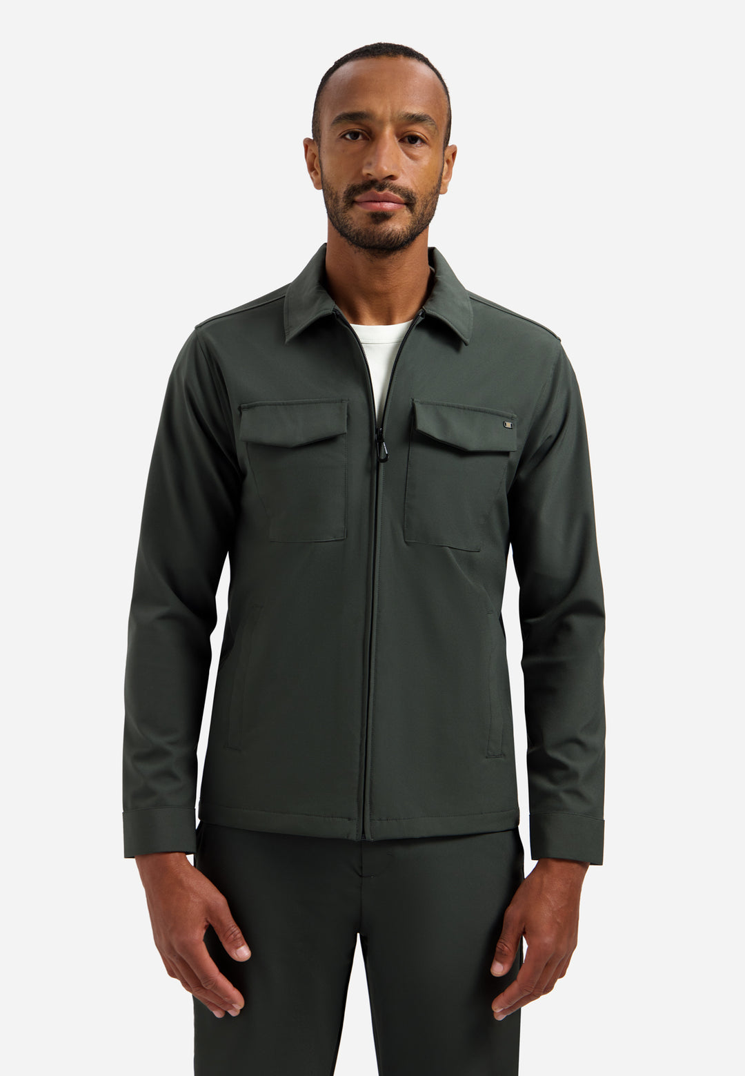No Excess - Heren Sedoc Overshirt - N5104 - 124 Dark Steel