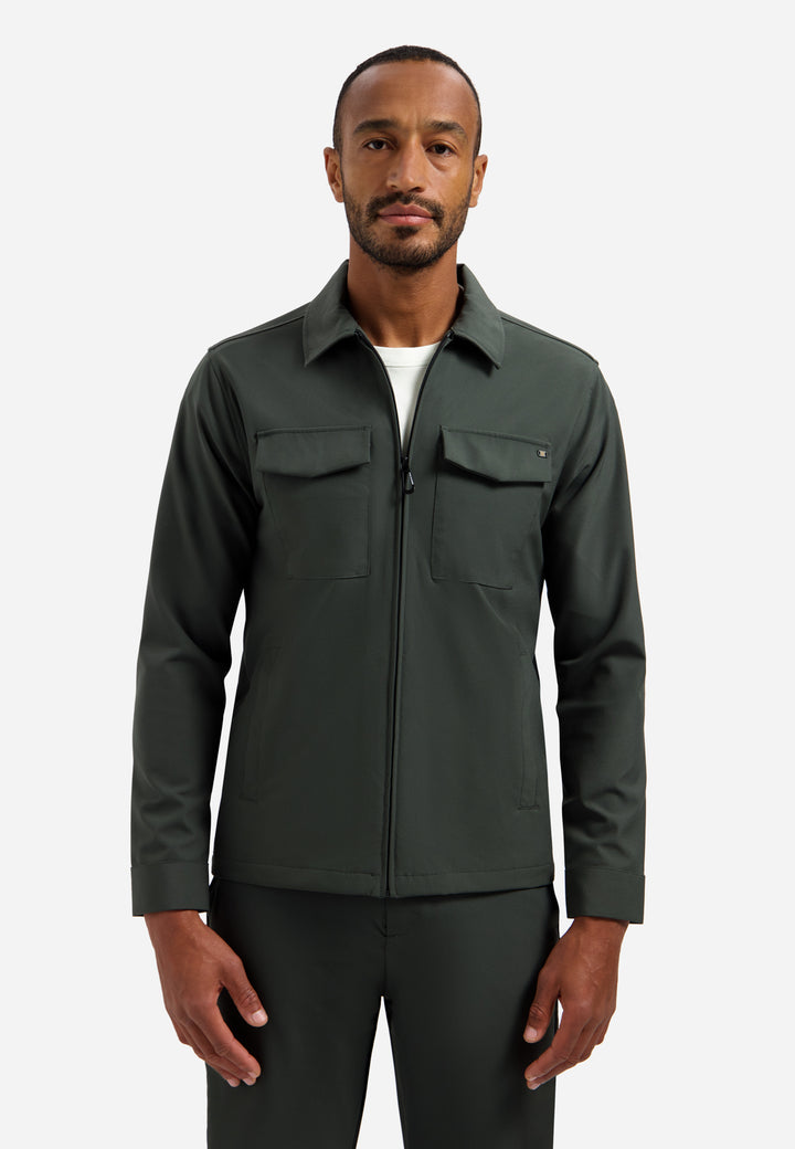 No Excess - Heren Sedoc Overshirt - N5104 - 124 Dark Steel
