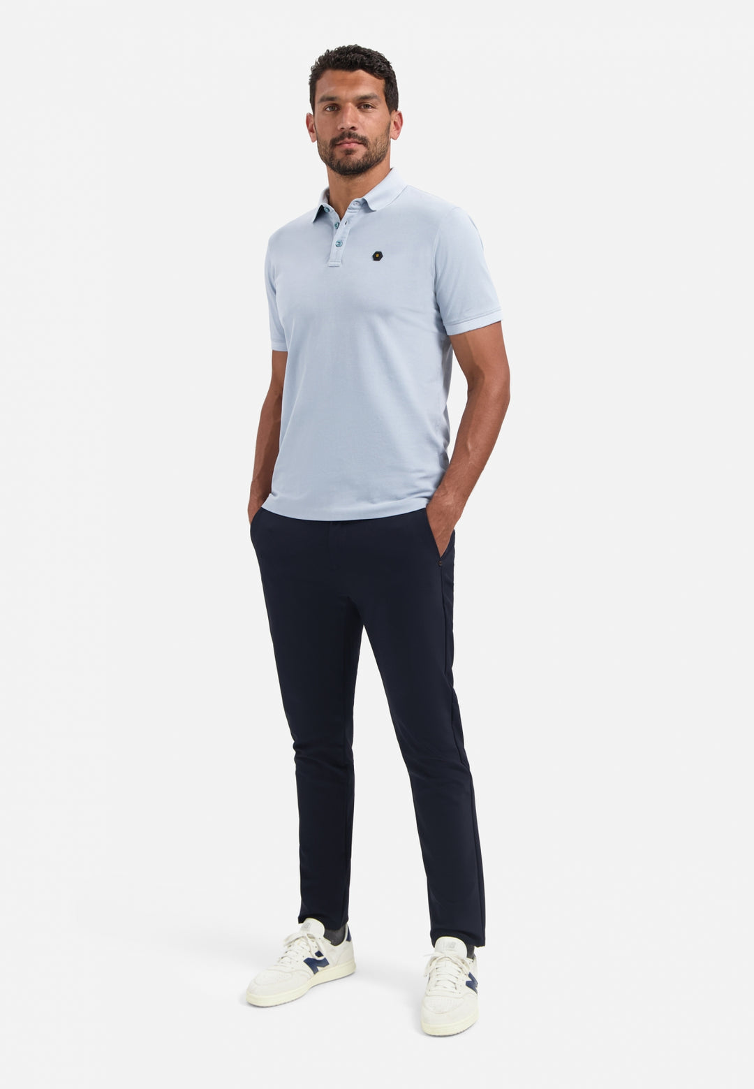 No Excess - Heren Polo - N3801 - 138 Dusty Blue