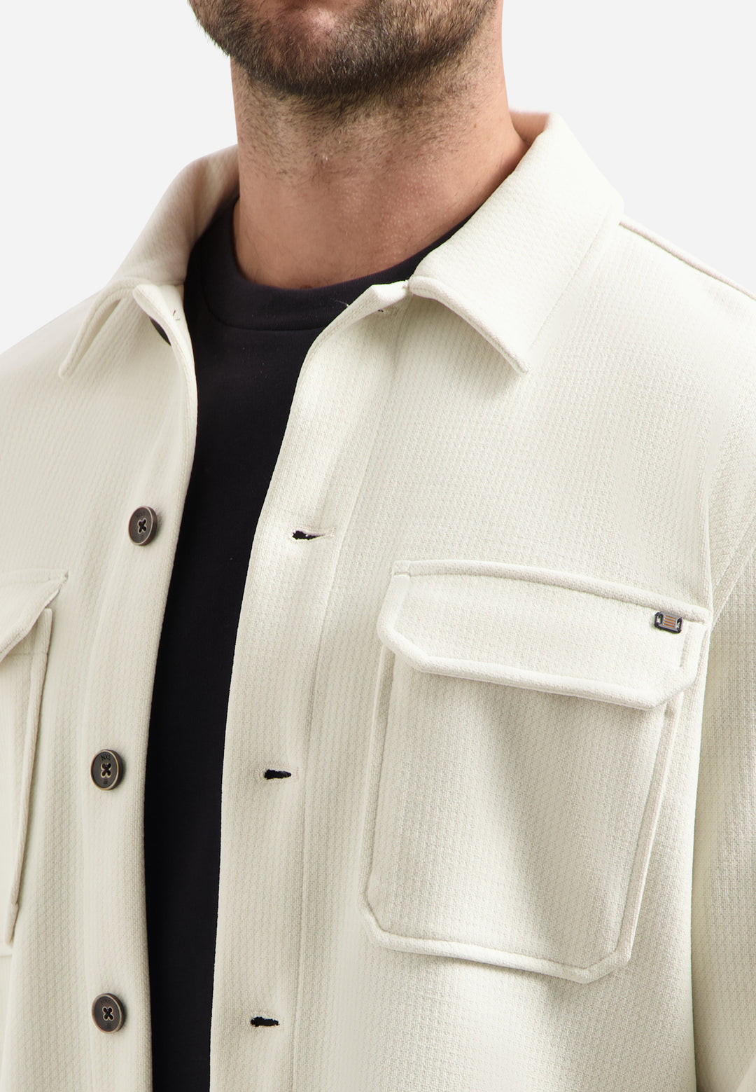 No Excess - Heren Overshirt - 30511106 - 017 Chalk