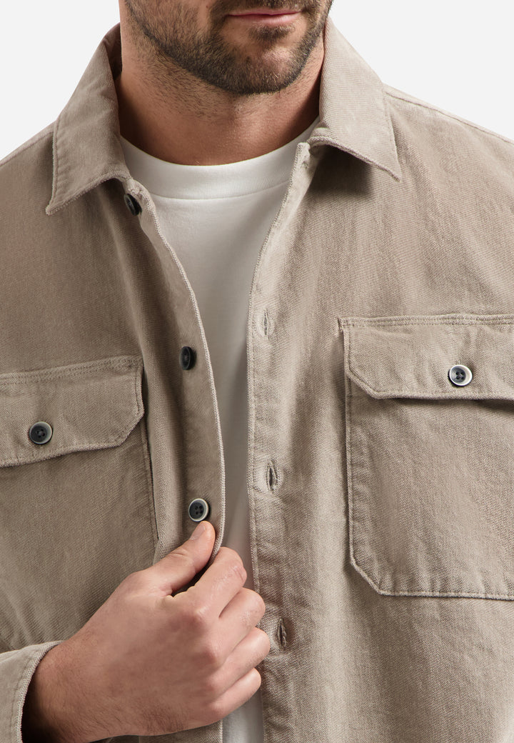 No Excess - Heren Overshirt - 30531142 - 018 Clay