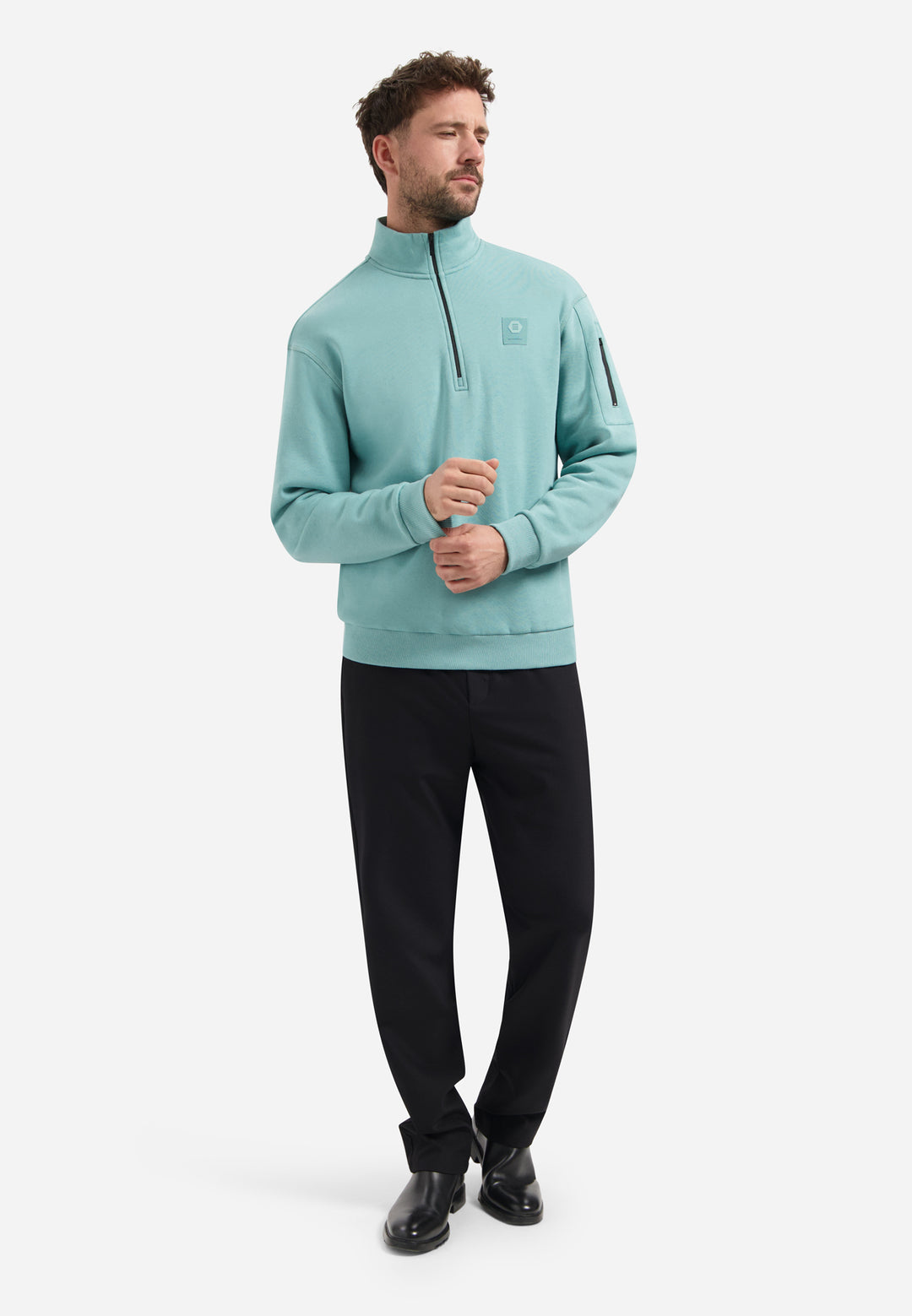 No Excess - Heren Sweater - 30131151 - 039 Seablue