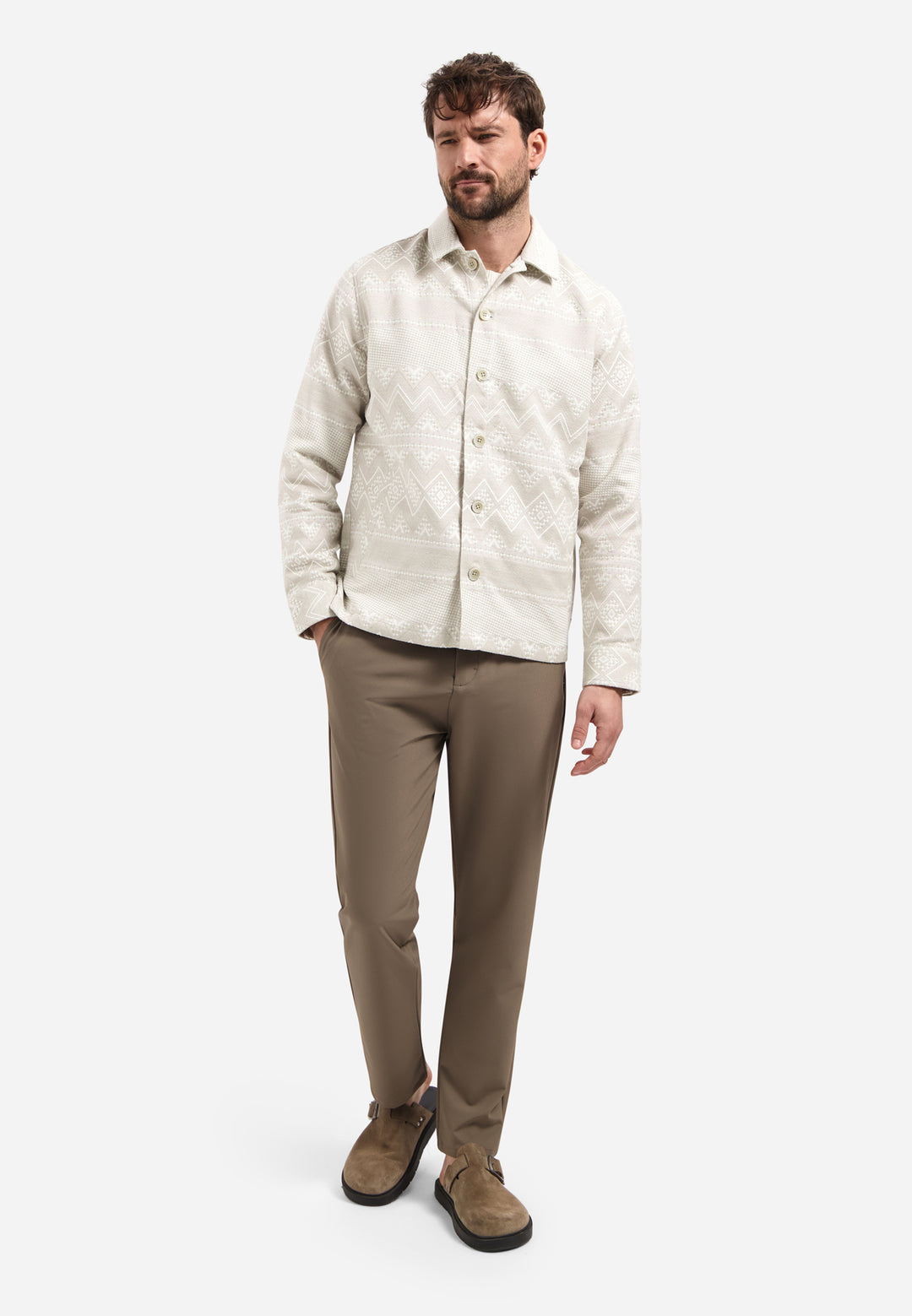 No Excess - Heren Overshirt - 31510112 - 044 Taupe