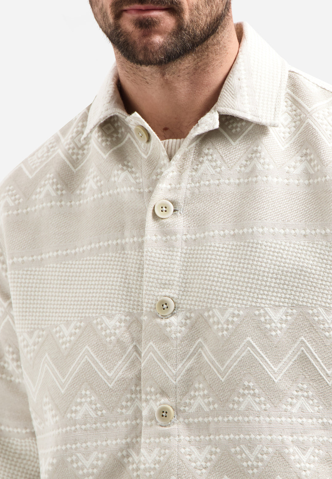 No Excess - Heren Overshirt - 31510112 - 044 Taupe