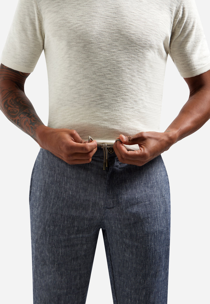 No Excess - Heren Linnen Broek - 317140211 - 078 Night