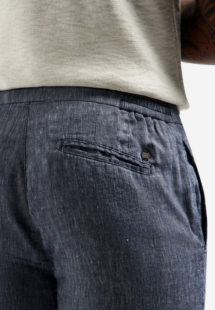 No Excess - Heren Linnen Broek - 317140211 - 078 Night