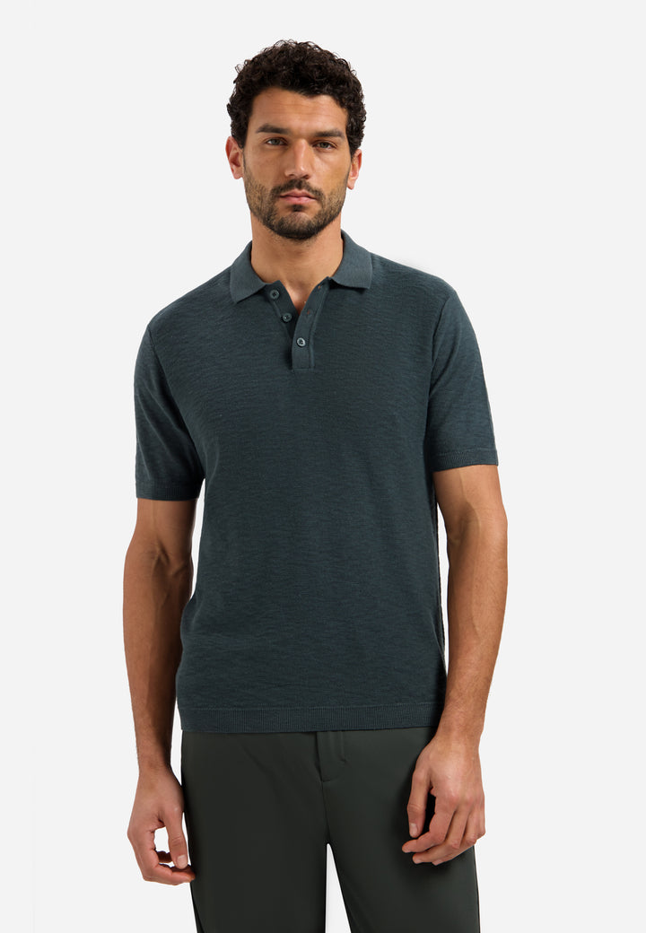 No Excess - Heren Polo - 31240263SN - 124 Dark Steel
