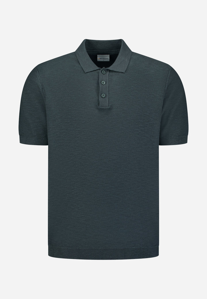 No Excess - Heren Polo - 31240263SN - 124 Dark Steel