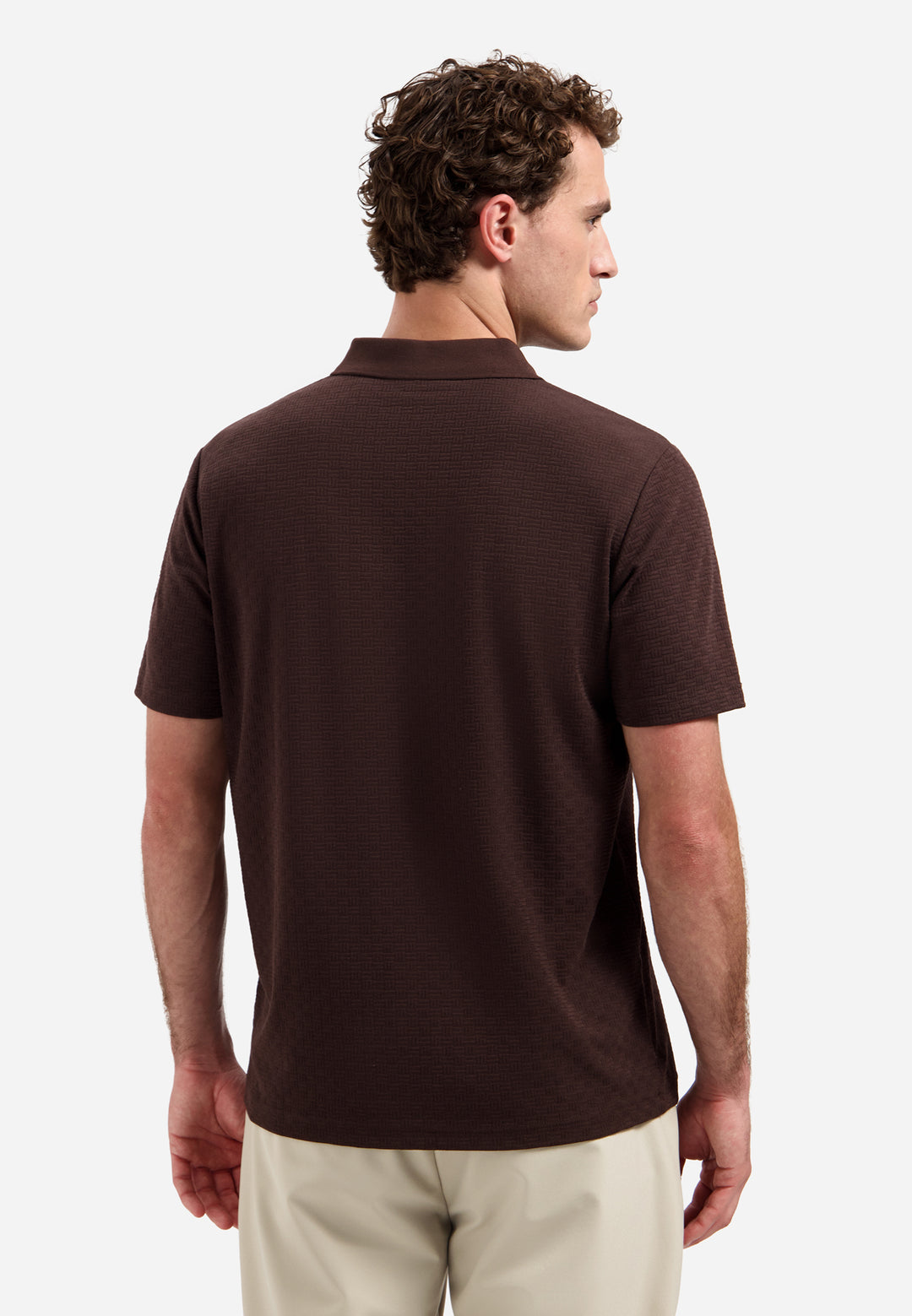 No Excess - Heren Polo - 32370411 - 042 Dark Brown