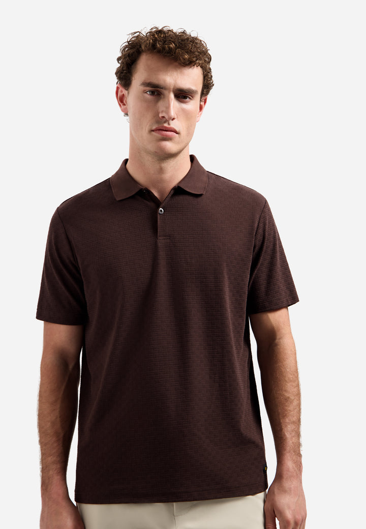 No Excess - Heren Polo - 32370411 - 042 Dark Brown