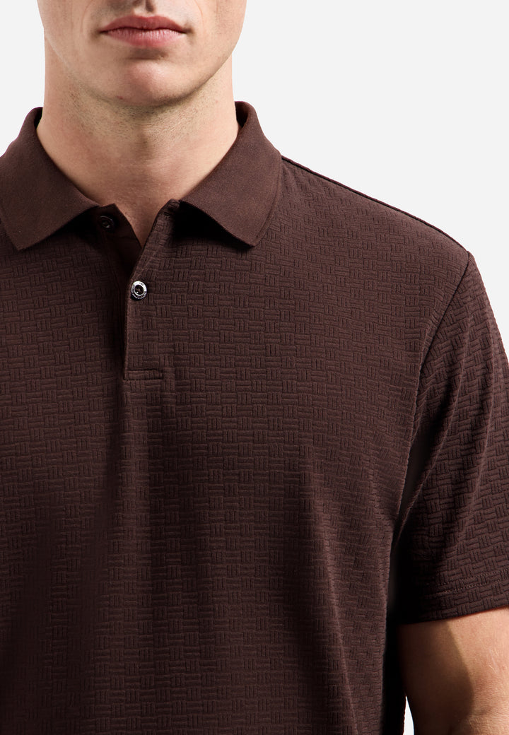 No Excess - Heren Polo - 32370411 - 042 Dark Brown