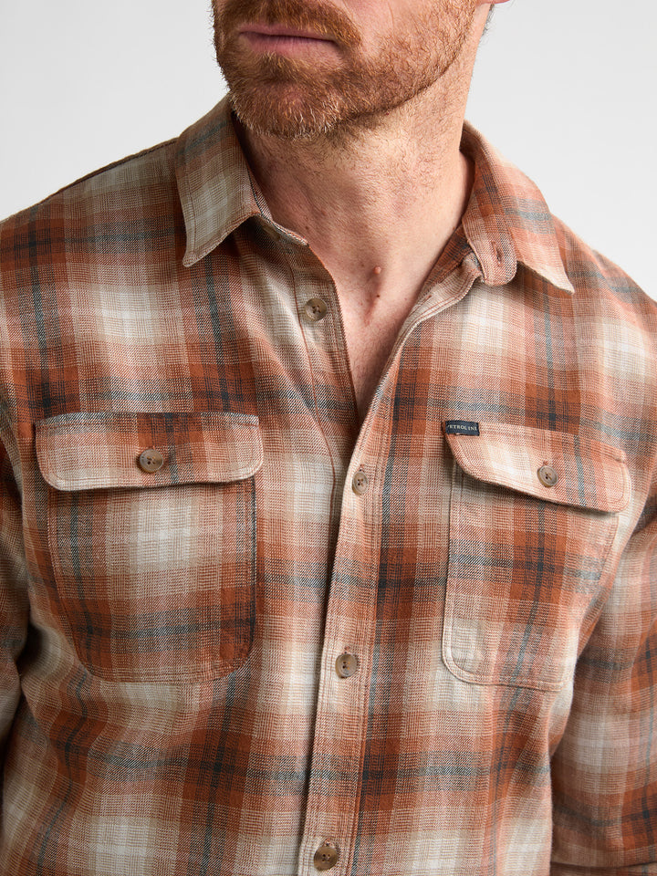 Petrol Industries - Heren Overshirt - M-3060-SIL428  - 2127 Copper Orange