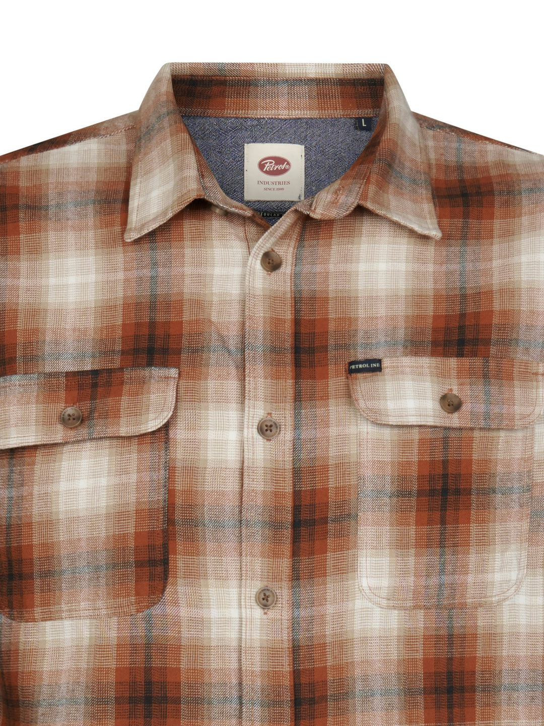 Petrol Industries - Heren Overshirt - M-3060-SIL428  - 2127 Copper Orange