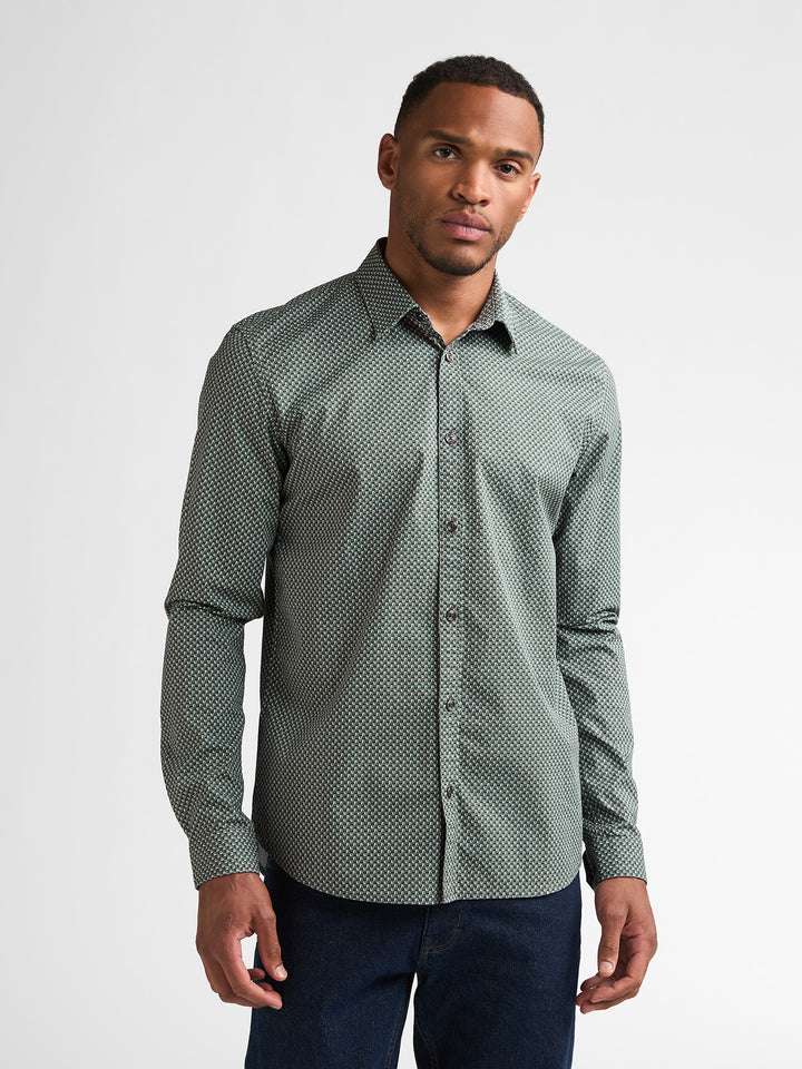 Petrol Industries - Heren Overhemd - M-3060-SIL401 - 6186 Teal Green