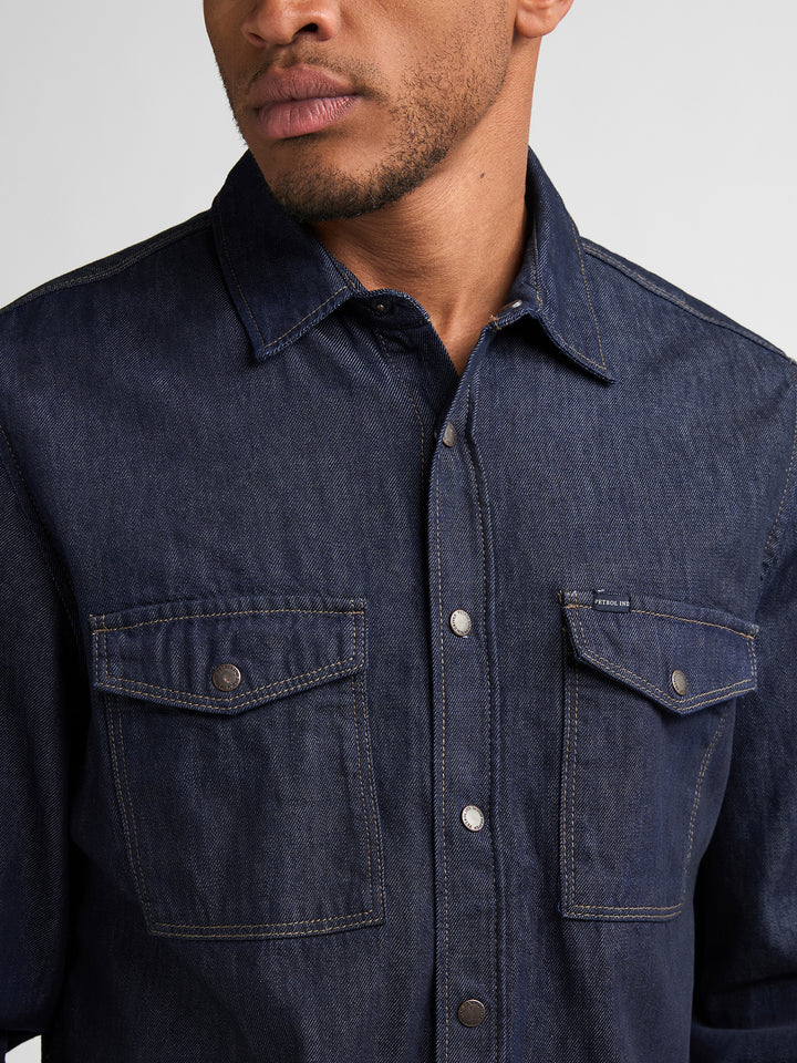 Petrol Industries - Heren Overshirt - M-3060-SIL414  - 5079 Dark Indigo