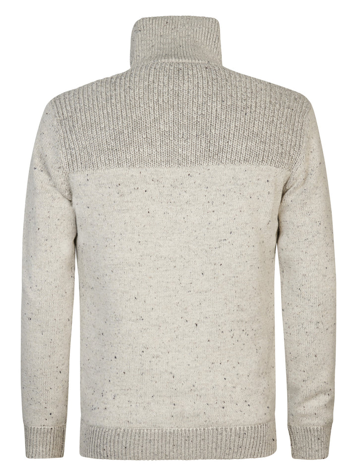 Petrol - Heren Trui - M-3040-KWC283 - 0009 Antique White Melee