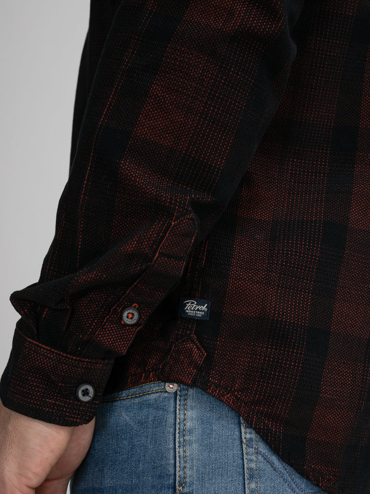 Petrol - Heren Overhemd - M-3040-SIL411 - 2121 Warm Chili
