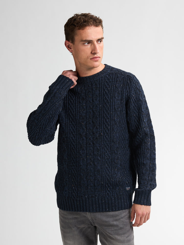 Petrol - Heren Trui- M-3050-KWR247 - 5090 Deep Capri