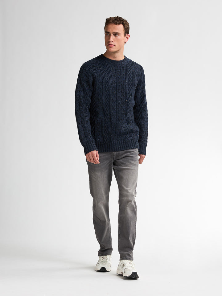 Petrol - Heren Trui- M-3050-KWR247 - 5090 Deep Capri