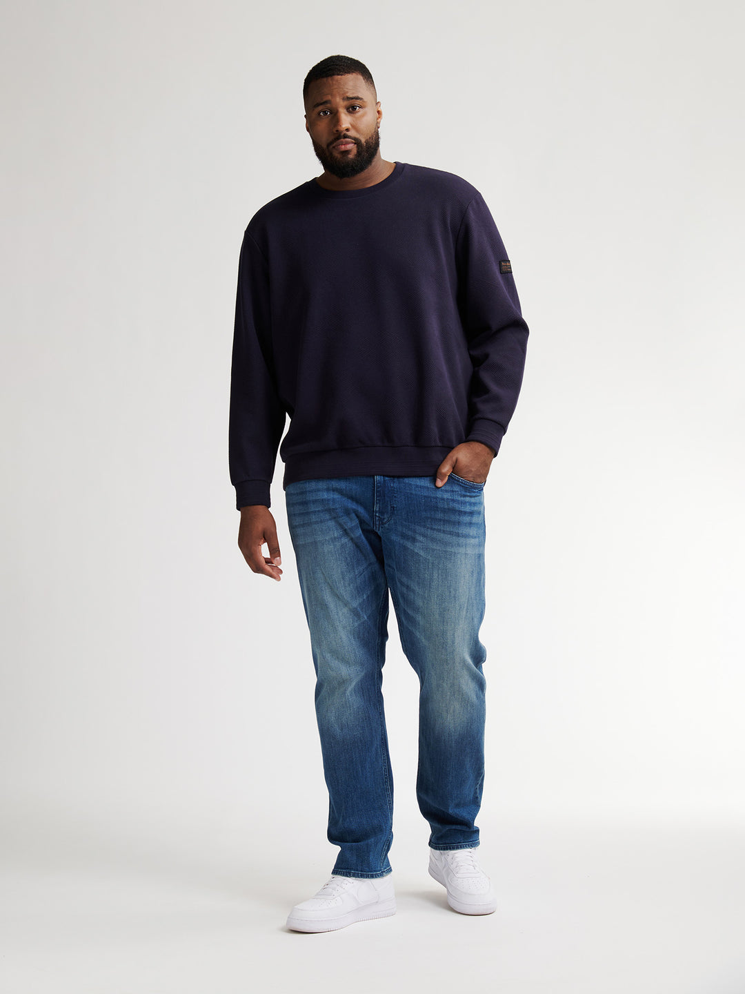 Petrol - Heren Sweater  - M-3050-SWR3100 - 5092 Royal Navy