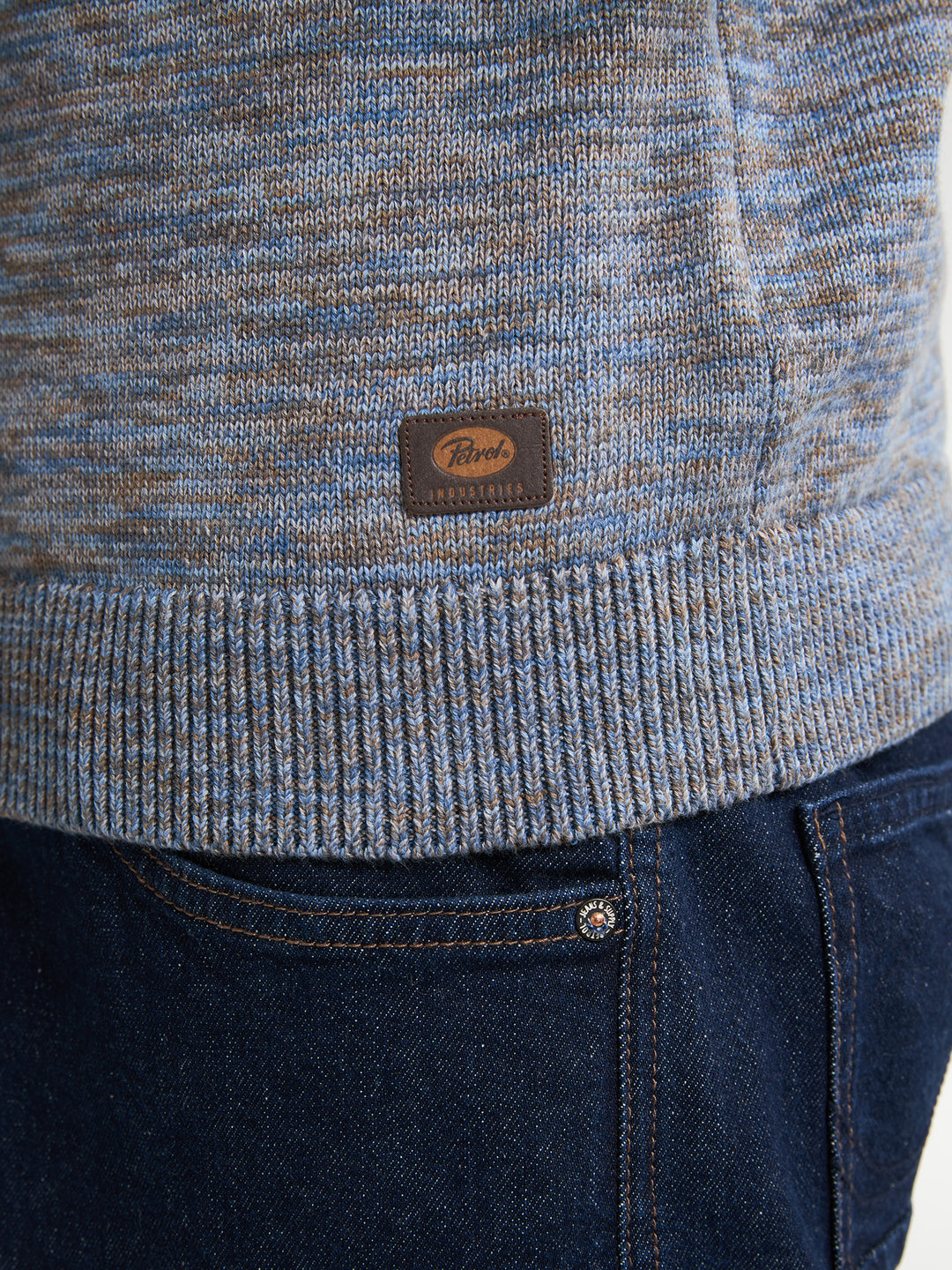 Petrol - Heren Trui- M-3050-KWR240 - 5190 Indie Blue