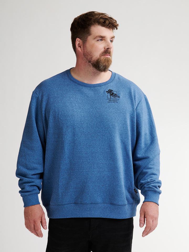Petrol - Heren Sweater  - M-3050-SWR3090  - 5190 Indie Blue
