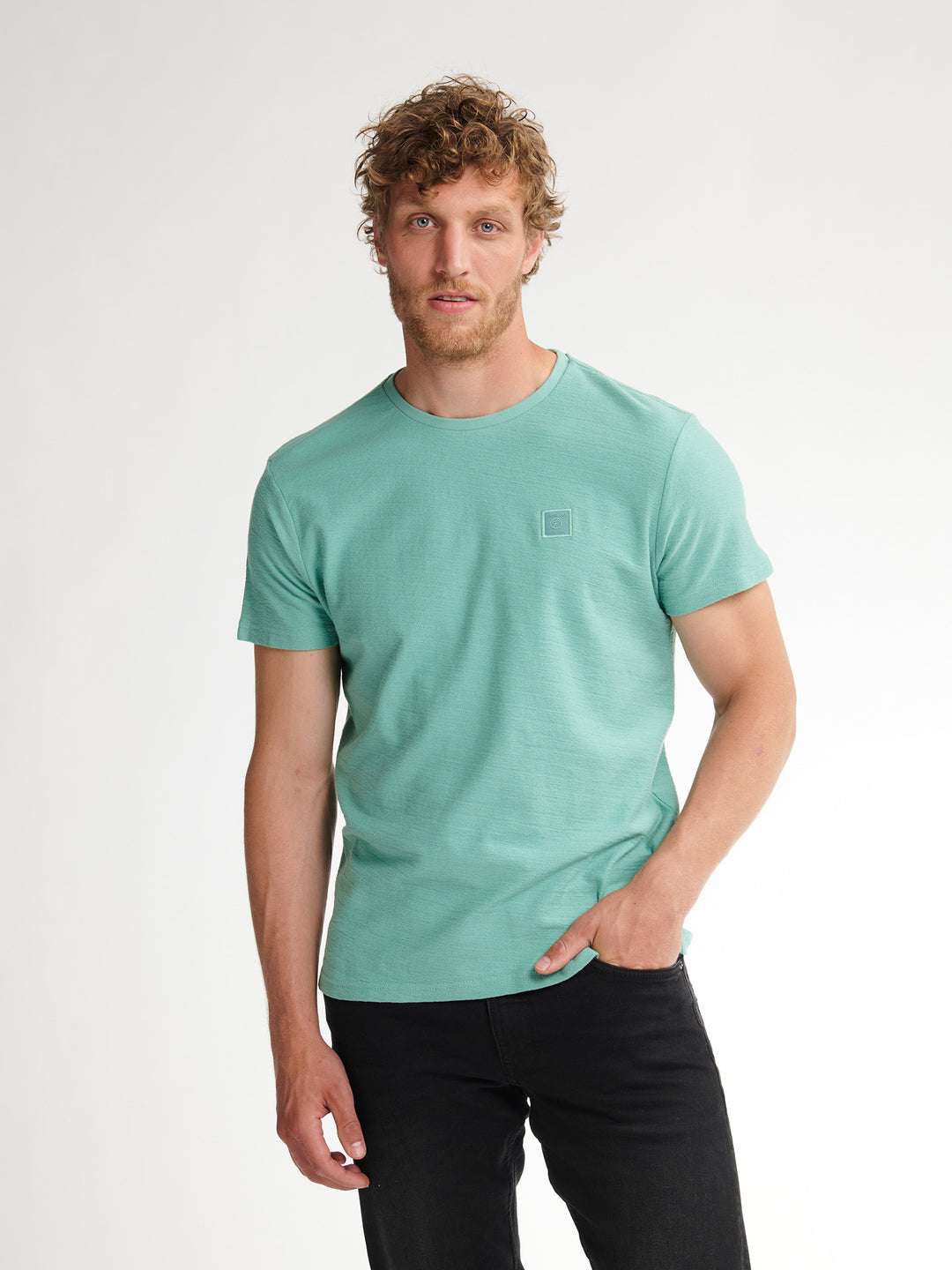 Petrol - Heren T-shirt- M-3050-TSR608 - 5191 Pale Aqua