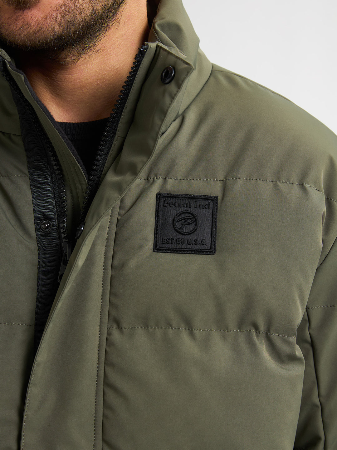 Petrol - Heren Jas - M-3050-JAC110 - 6088 Army Green
