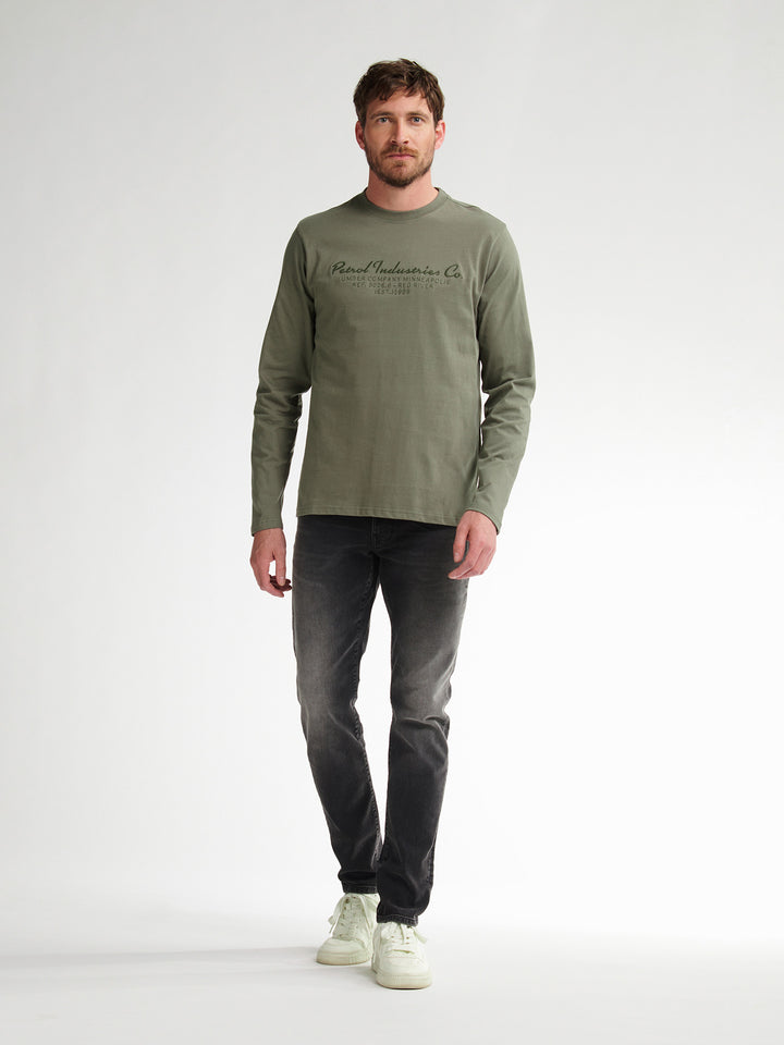 Petrol - Heren Longsleeve- M-3050-TLR604 - 6174 Mossy Stone