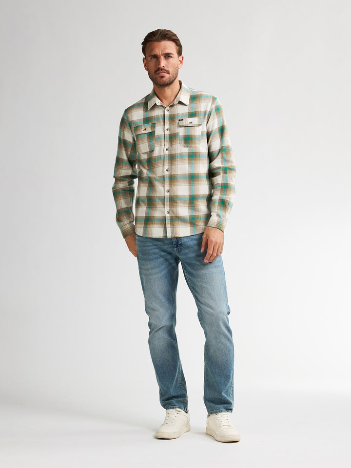 Petrol - Heren Overshirt - M-3050-SIL428 - 6176 Snooker Green