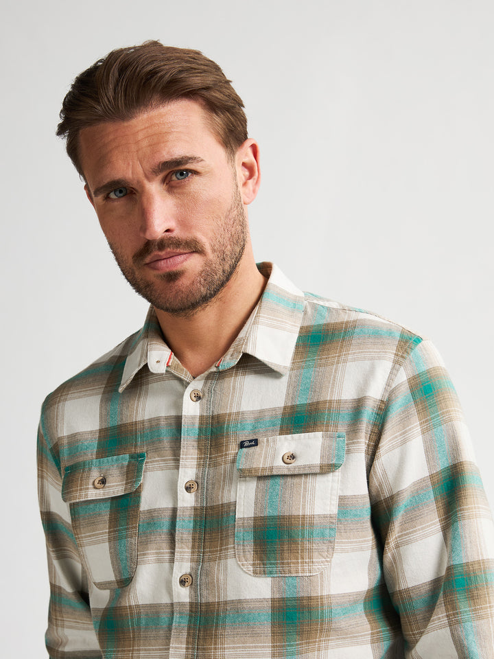 Petrol - Heren Overshirt - M-3050-SIL428 - 6176 Snooker Green