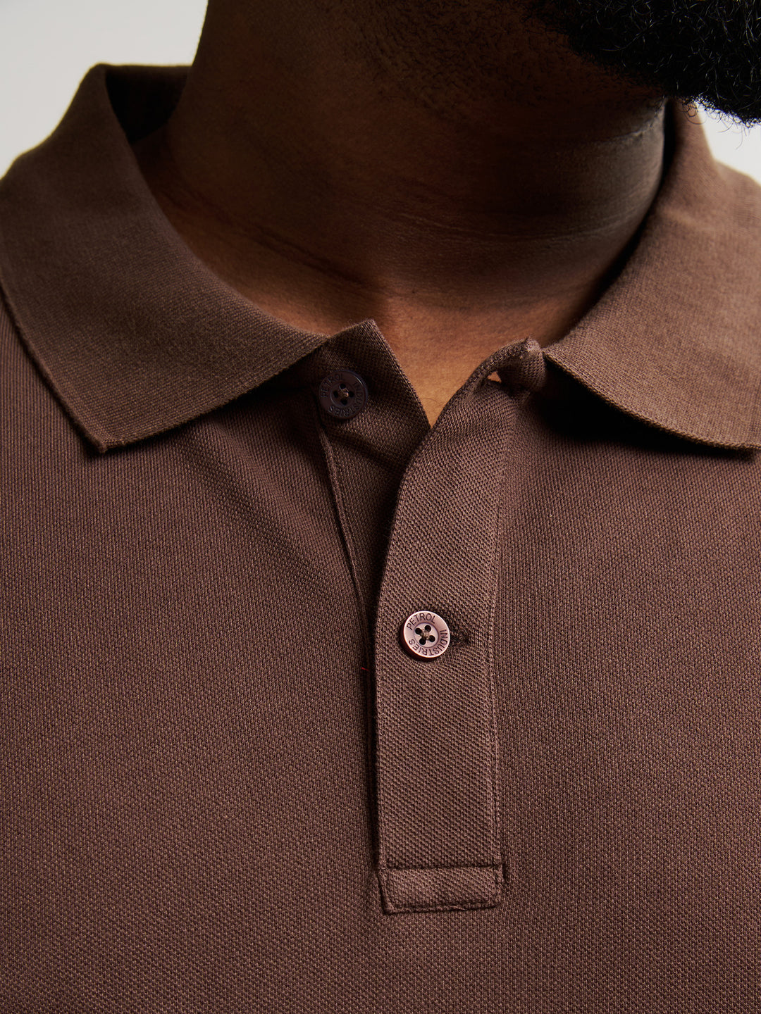 Petrol - Heren Polo - M-3050-POL0020- 7144 Mud