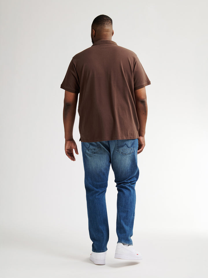 Petrol - Heren Polo - M-3050-POL0020- 7144 Mud