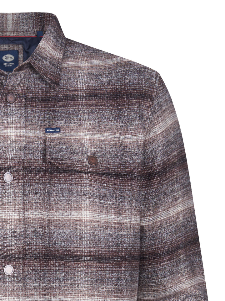 Petrol - Heren Overshirt - M-3050-SIL419 - 7144 Mud