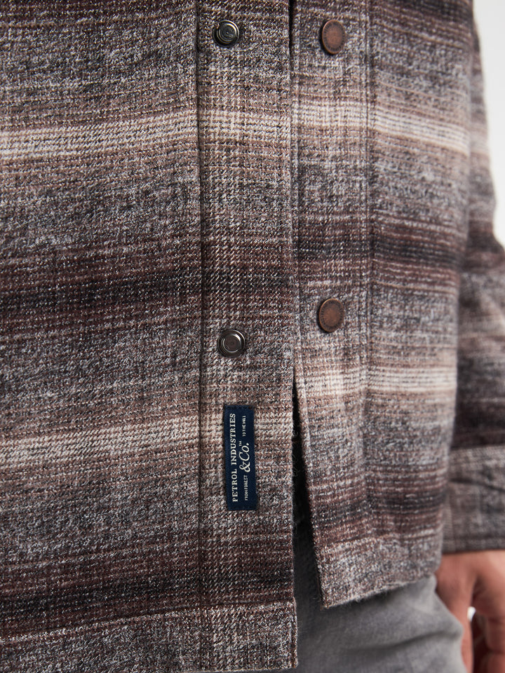 Petrol - Heren Overshirt - M-3050-SIL419 - 7144 Mud