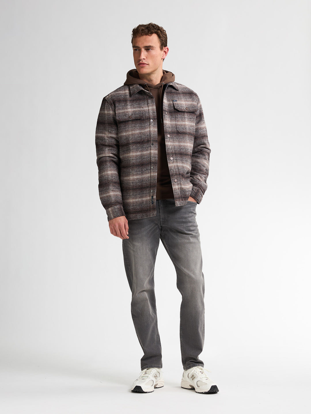 Petrol - Heren Overshirt - M-3050-SIL419 - 7144 Mud