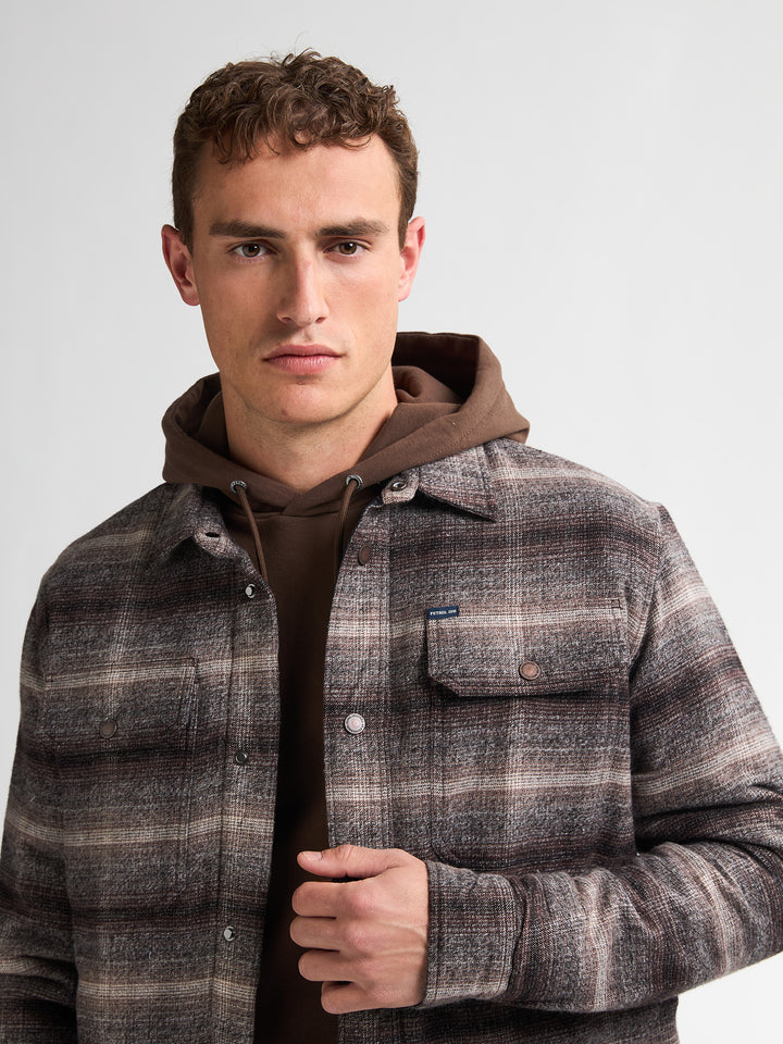 Petrol - Heren Overshirt - M-3050-SIL419 - 7144 Mud