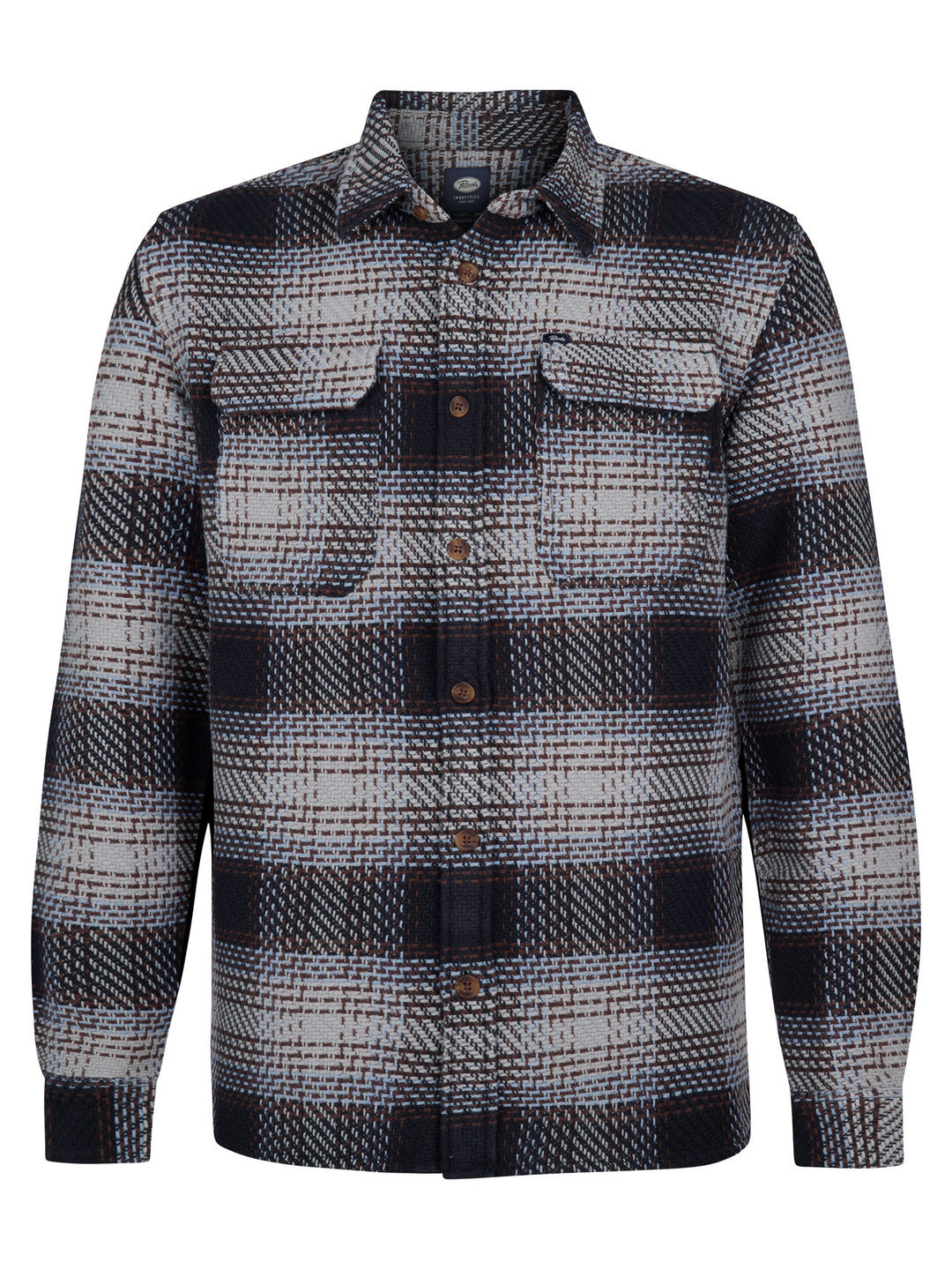 Petrol - Heren Overshirt - M-3050-SIL405 - 9038 Light Grey Melee