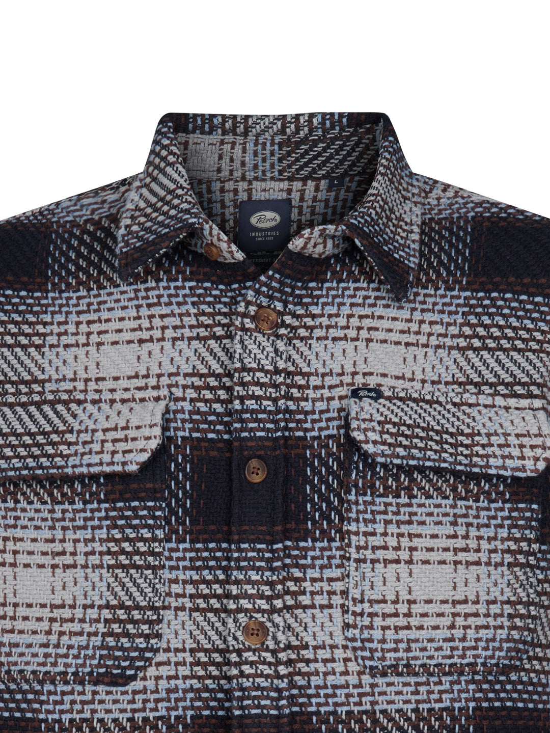 Petrol - Heren Overshirt - M-3050-SIL405 - 9038 Light Grey Melee
