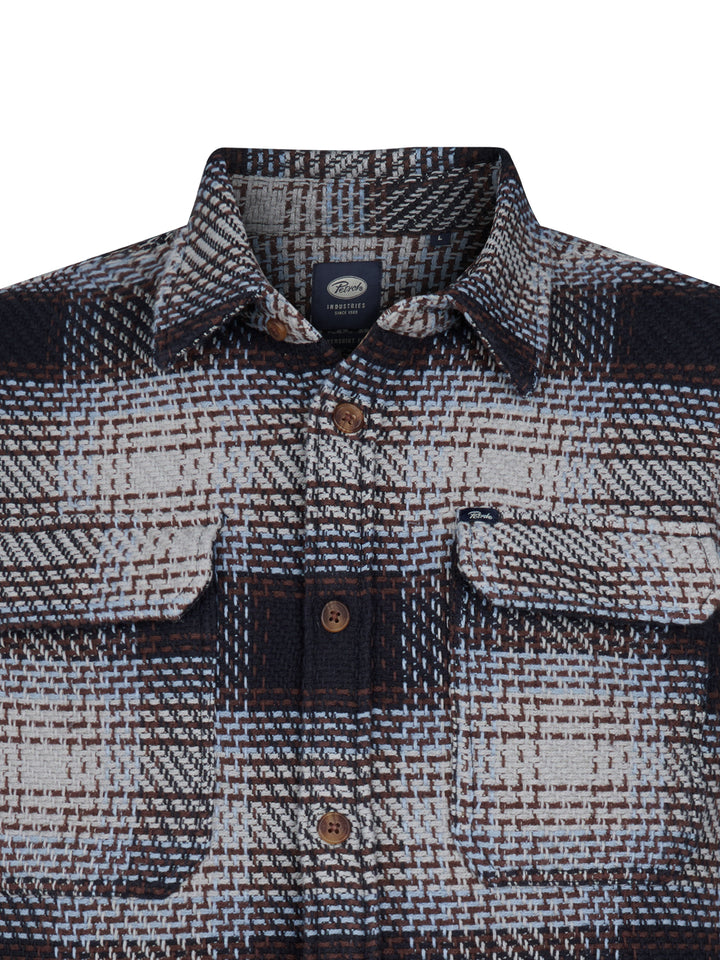 Petrol - Heren Overshirt - M-3050-SIL405 - 9038 Light Grey Melee