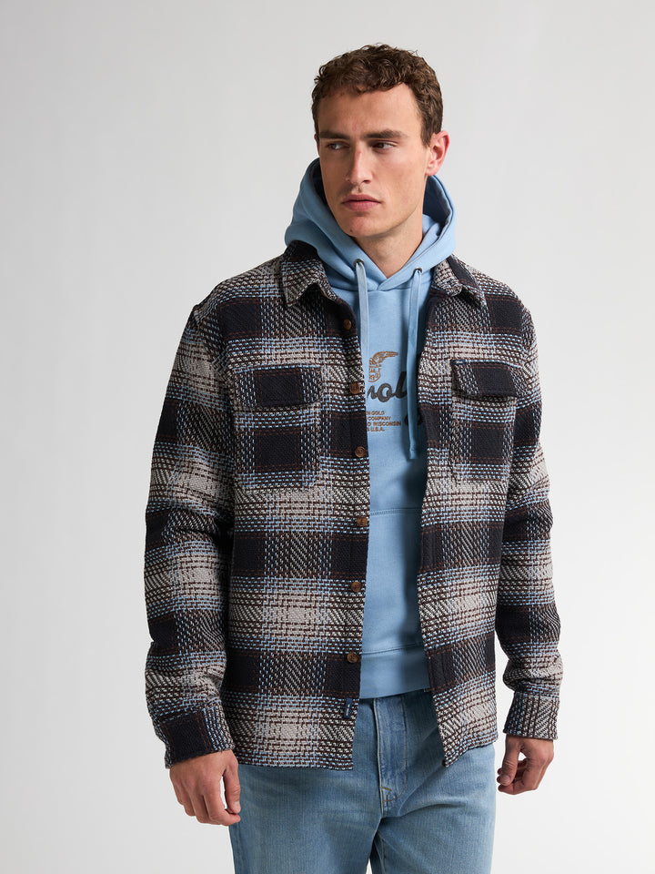 Petrol - Heren Overshirt - M-3050-SIL405 - 9038 Light Grey Melee