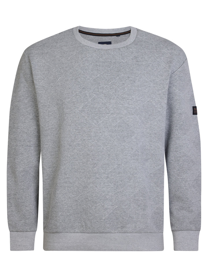 Petrol - Heren Sweater  - M-3050-SWR3100 - 9038 Light Grey