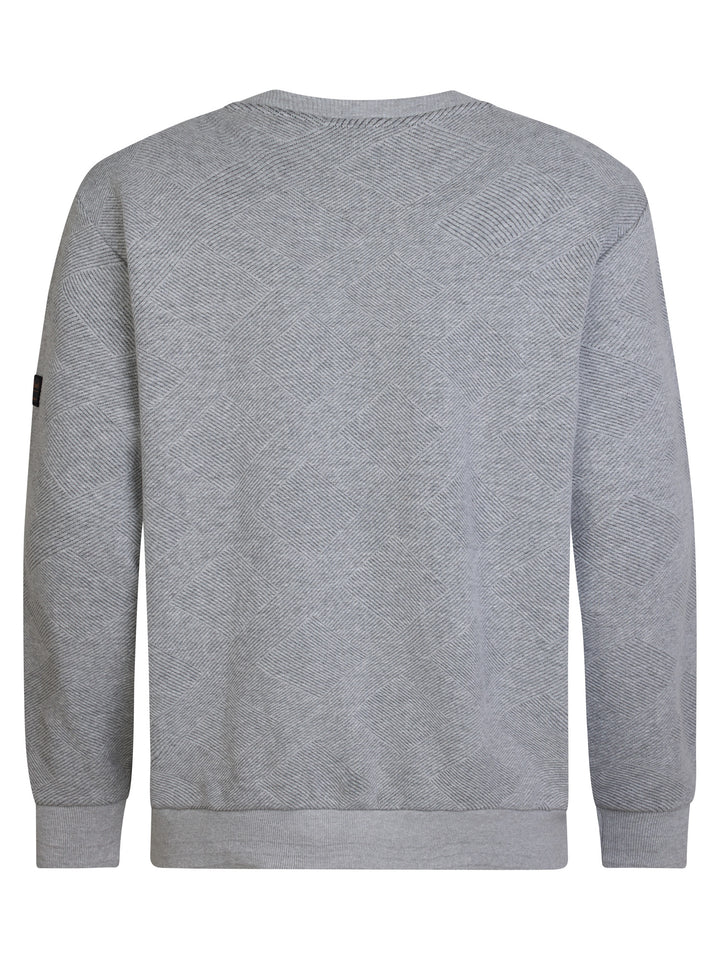 Petrol - Heren Sweater  - M-3050-SWR3100 - 9038 Light Grey