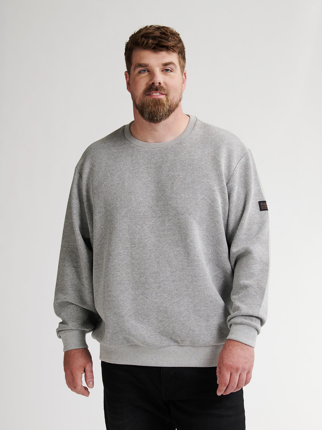 Petrol - Heren Sweater  - M-3050-SWR3100 - 9038 Light Grey