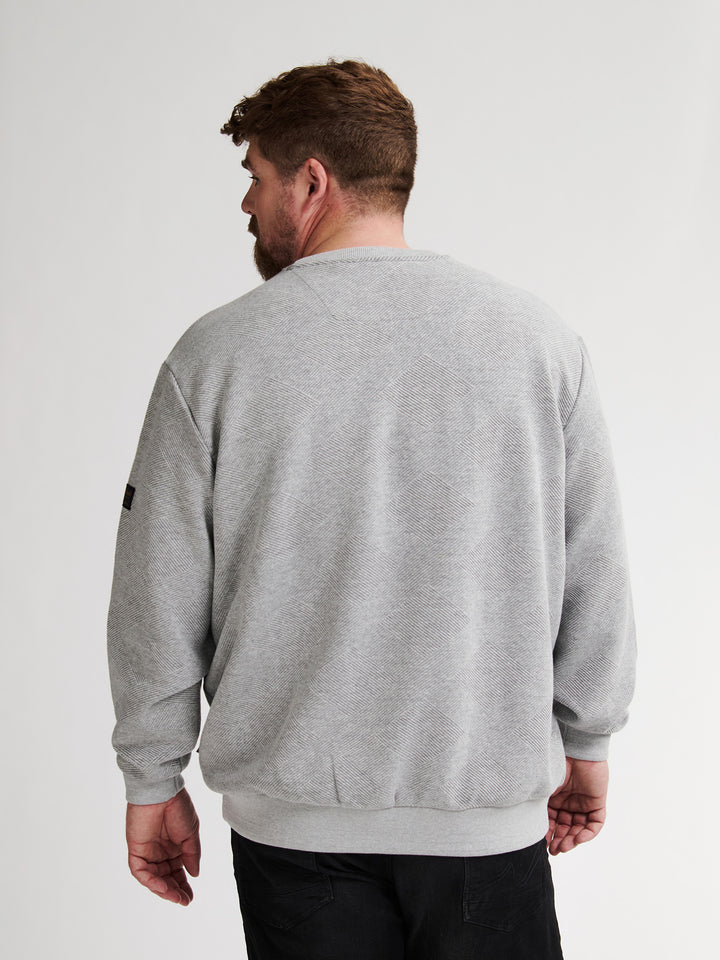 Petrol - Heren Sweater  - M-3050-SWR3100 - 9038 Light Grey