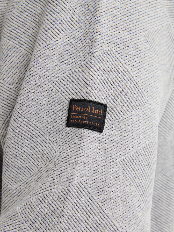 Petrol - Heren Sweater  - M-3050-SWR3100 - 9038 Light Grey