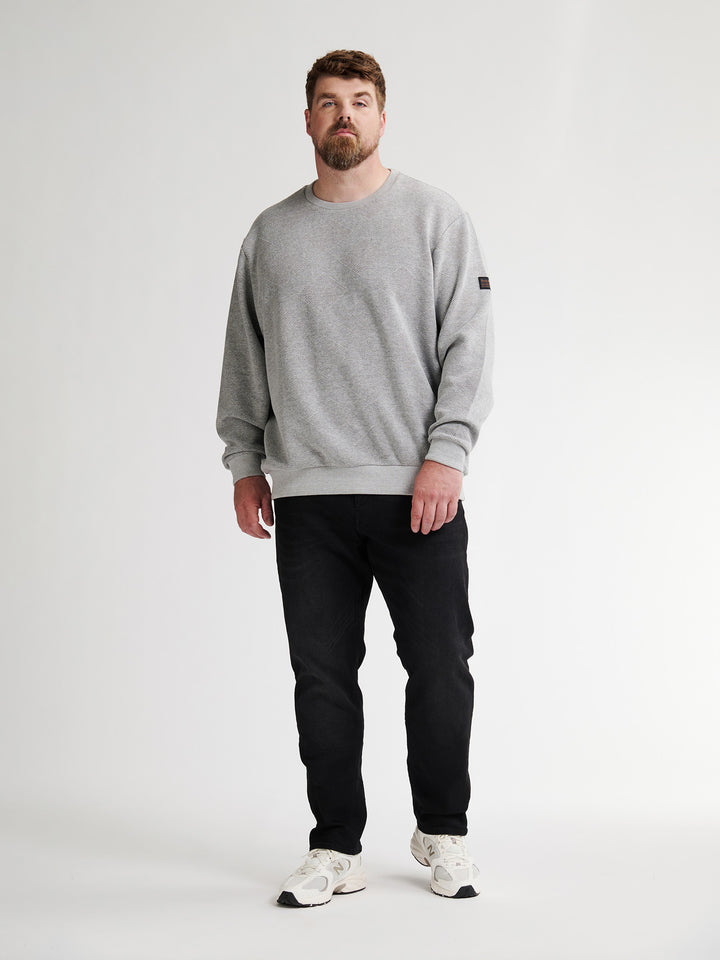 Petrol - Heren Sweater  - M-3050-SWR3100 - 9038 Light Grey