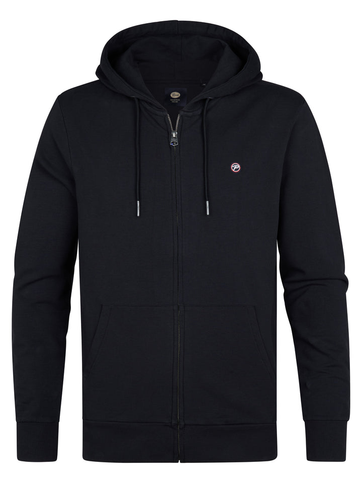 Petrol - Heren Hoodie Vest - M-3050-SWH3370 - 9111 Deep Black