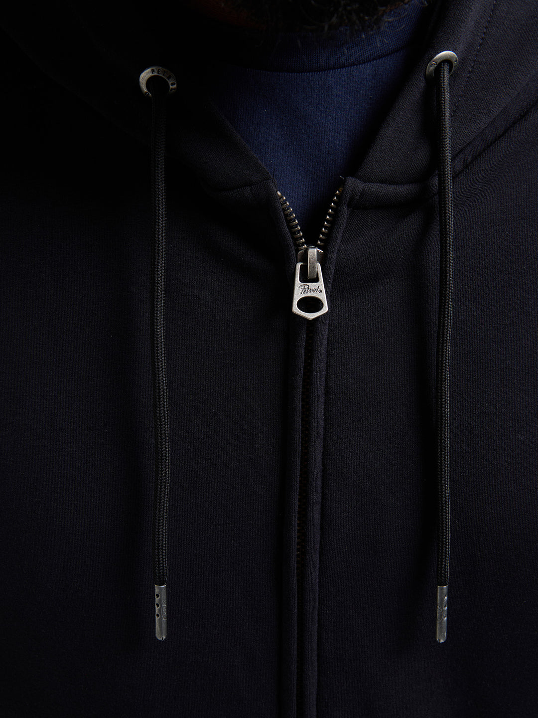 Petrol - Heren Hoodie Vest - M-3050-SWH3370 - 9111 Deep Black